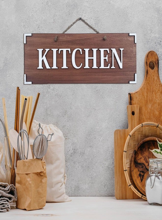 Chalk My Theme Wooden Kitchen Sign Board Door and Wall Hanging | Kitchen Interior for Home, Office, Hotel, Café, and Restaurant | Kitchen Décor | Kitchen Decoration Items 15.5 X 5 Inches - Image 3
